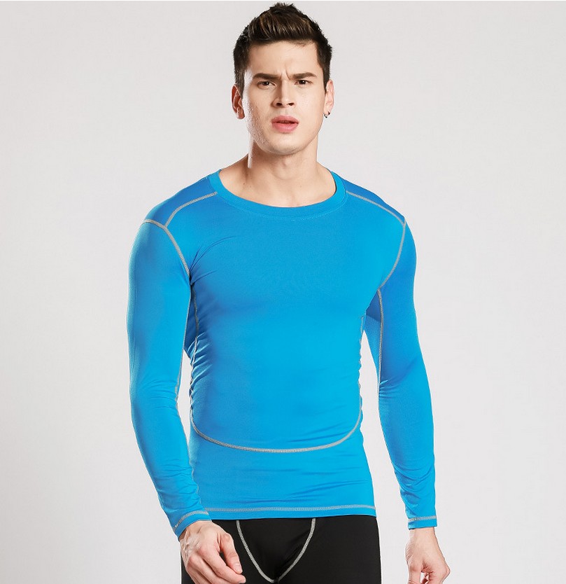 YG1078 Men s Athletic Compression Sport Running Long Sleeve T Shirt